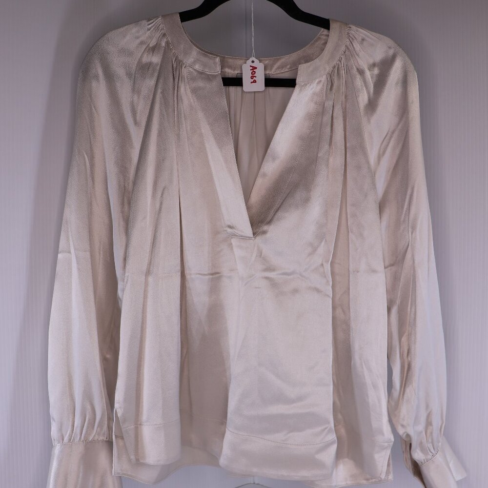 Rails Cream Satin Blouse